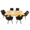 Jídelní set pro 6 osob 160x90 cm dub-hnědá VJS116-61H