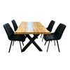 Jídelní set pro 4 osoby 160x90 cm dub černá VJS116 41C9