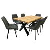 Jídelní set pro 6 osob 160x90 cm dub-šedá VJS116-61S