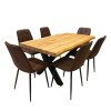 Jídelní set pro 6 osob 160x90 cm dub-hnědá VJS216-60H