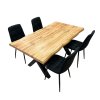 Jídelní set pro 4 osoby 160x90 cm dub-černá VJS216-40C