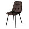 Jídelní židle hnědá samet látka černá podnož VJZ100H-S
