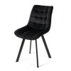 Jídelní židle čalouněná černá látka samet AJZ130C-S
