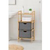 Bambusový regál 92x44x33 přírodní šedá HRL104S