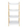 Bambusový regál 85x39x29 přírodní bílá HRL106B