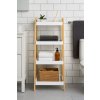Bambusový regál 85x39x29 přírodní bílá HRL106B