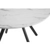 Jídelní stůl kulatý 120 cm dekor bílý mramor HJS101B