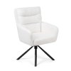 Jídelní židle otočná s područkami bílá HJZ102B