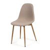 Jídelní židle čalouněná béžová nohy kov HJZ104BE