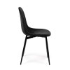 Jídelní židle čalouněná černá nohy kov HJZ104C