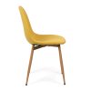 Jídelní židle čalouněná žlutá nohy kov HJZ104ZL