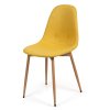 Jídelní židle čalouněná žlutá nohy kov HJZ104ZL