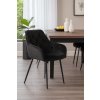 Jídelní židle čalouněná s područkami černá HJZ106C