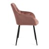 Jídelní židle čalouněná s područkami růžová HJZ106R