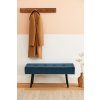 Lavice čalouněná 100x43x34 modrá HBK109M