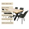 Jídelní set pro 6 osob 160x90 cm dub, šedá samet VJS116-61S-S