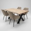 Jídelní set pro 4+1 160x90 cm dub, béžová VJS136-4BE
