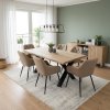 Jídelní set 6+1 160x90 cm dub, béžová VJS136-6BE