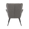 Křeslo ušák na nožičkách šedá látka AKR162S
