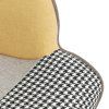 Relaxační křeslo s podnožkou patchwork sametová látka AKR161PW