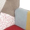 Relaxační křeslo s podnožkou patchwork sametová látka AKR161PW
