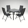 Zahradní set 90x90 pro 4 osoby V133 černá