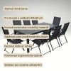 Zahradní set 205x90 pro 8 osob V138 černá