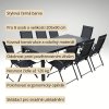 Zahradní set 205x90 pro 8 osob V138 černá