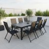 Zahradní set 205x90 pro 8 osob V138 černá