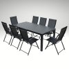 Zahradní set 205x90 pro 8 osob V138 černá