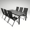 Zahradní set 205x90 pro 6 osob V137 černá