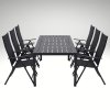 Zahradní set 205x90 pro 6 osob V137 černá