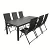 Zahradní set 205x90 pro 6 osob V137 černá
