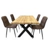 Jídelní set pro 4 osoby 160x90 cm dub-hnědá VJS216-40H
