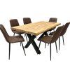Jídelní set pro 6 osob 160x90 cm dub-hnědá VJS216-60H