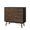 221940 komoda rain 6s mala cerny mat orech