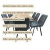 Jídelní set pro 8 osob 200x90 cm dub, šedá samet VJS120-81S-S