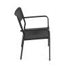 Zahradní židle plastová černá AZZ108C
