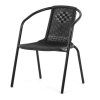Zahradní židle ratan černá AZZ107C