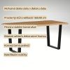 Jídelní set pro 4 osoby 160x90 cm dub noha U černá židle VJS156-4C