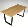 Jídelní set pro 4 osoby 160x90 cm dub noha U černá židle VJS156-4C