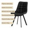 Jídelní set pro 4 osoby 160x90 cm dub noha U černá židle VJS156-4C