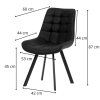 Jídelní set pro 4 osoby 160x90 cm dub noha U černá židle VJS156-4C