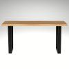 Jídelní set pro 6 osob 180x90 cm dub noha U černá židle VJS158-6C