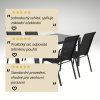 Venkovní zahradní set 150x90 pro 4 osoby DK302 S šedý 1