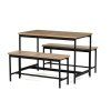 Jídelní set s 2 lavicemi 110x60 cm dekor dub AJSA112D