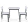 Jídelní set s 4 židlemi 110x70 cm dekor AJSA109B