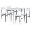 Jídelní set s 4 židlemi 110x70 cm dekor AJSA109B