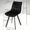 Jídelní set pro 6 osob 160x90 cm dub noha X černá židle VJS236-6C-S
