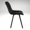 Jídelní set pro 6 osob 160x90 cm dub noha X černá židle VJS236-6C-S